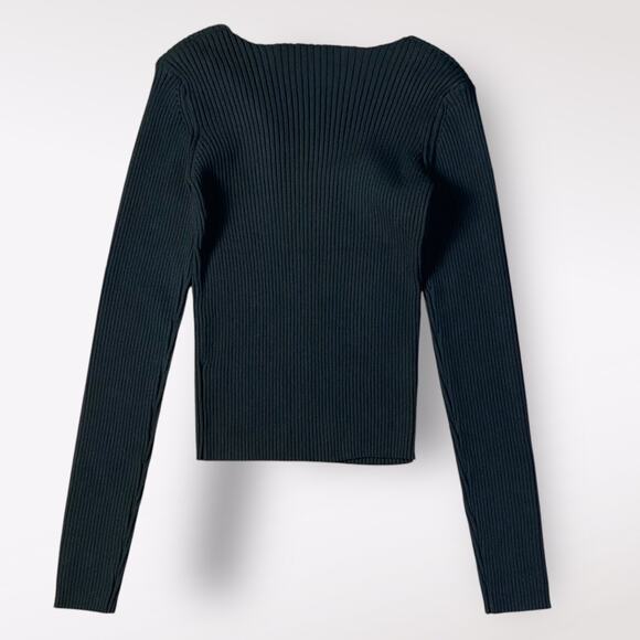 Endless Rose NWT Knit Wrap Sweater Womens Size L Black‎ Business - Picture 7 of 9